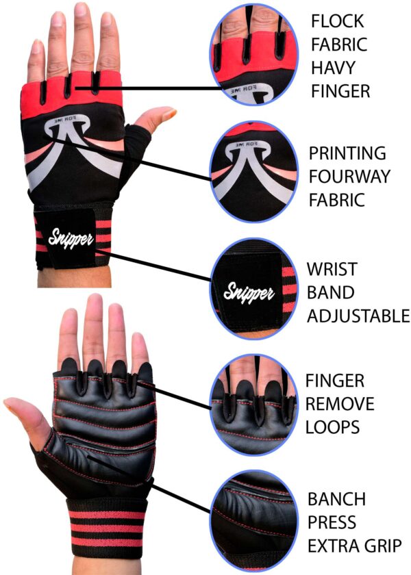 Lycra Hand Gym Gloves for Fitness Training