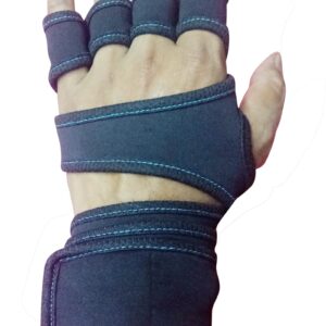 Powerful Gym Gloves (Black) (Pack Of 1)