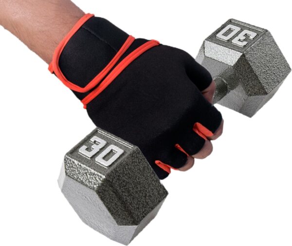 Lycra Open 111 Padded Gym Gloves for Weightlifting