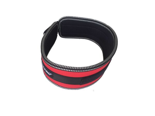 YOGPRO Unisex 5’’ inch Wide Nylon Eva Waist Support Belt (Red) - Image 3