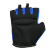 Black and blue hand gym gloves designed for weightlifting and other exercises, made with high-quality materials for a comfortable and secure fit. These gloves feature reinforced stitching, adjustable wrist straps, and a non-slip grip to prevent injuries and enhance performance. Ideal for fitness enthusiasts who want to protect their hands and improve their grip during intense workouts.